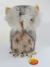 Vtg Steiff Plush Stuffed Animal Toy Wiggi Owl 2625/15 West Germany Signed