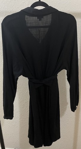 Torrid Women’s Plus Size 2 Black Mini Rayon Slub Button Down Shirtdress NWT - Picture 6 of 6