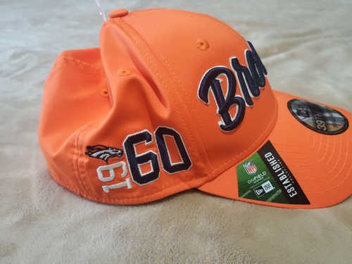 New Era NFL Denver Broncos 39Thirty 1960 Football Cap Orange Sz Small Medium NWT - Picture 3 of 6