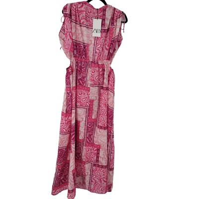 chinese dress ladies Zara pink bias-cut satin slip dress  The Frockery