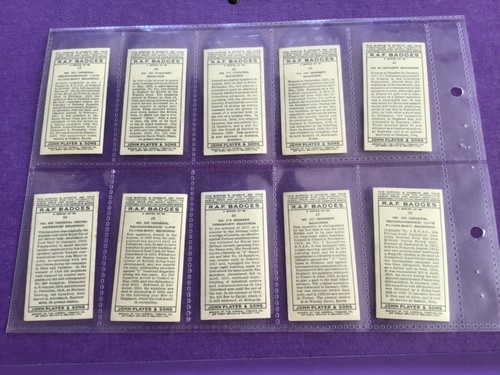 RAF Badges (no motto) a full set of original Players cards issued in 1937 - Picture 10 of 10