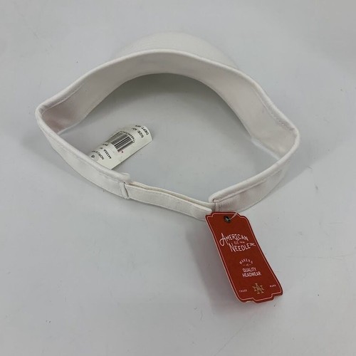 American Needle New York With Black Cursive Writing Adjustable Visor NWT - Picture 2 of 6