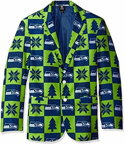 FOCO NFL Men's Seattle Seahawks Patches Ugly Business Jacket - Picture 1 of 4