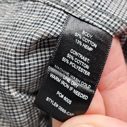 Betabrand Herren Größe Large Baumwolle Hanf Langarm Knopfleiste - Bild 6 von 8