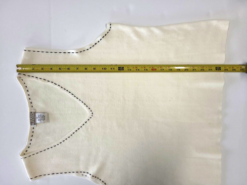 Uniform Women Size 2x John Paul Richard Pullover Sweater Vest Cream w/brown stit - Bild 5 von 8