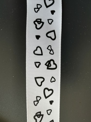 Valentine 25mm Ribbon Heart Pattern Ribbon 3m/5m Scrapbook DIY Craft Wrapping - Picture 12 of 12
