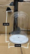 4pcs Glass Dome Display Bell Jar Cloche w/ Wood Base