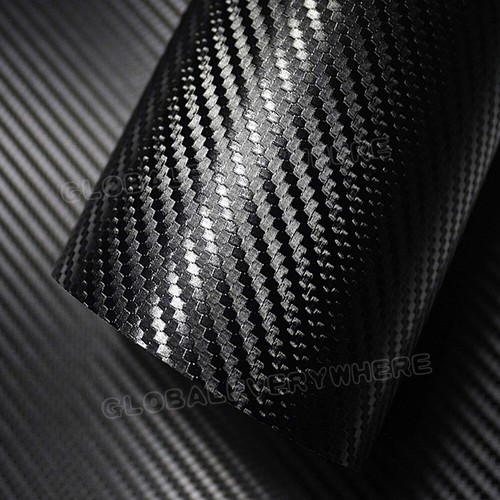 4D BLACK CARBON FIBER FIBRE CAR VINYL WRAP FILM ROLL AIR RELEASE - Picture 9 of 9