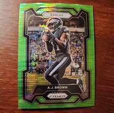 2023 Prizm A.J. Brown Neon Green Pulsar #236 Philadelphia Eagles