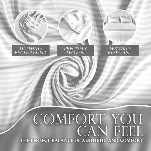 Satin Bed Sheets - 4 Piece Luxury Silky Full Size Bedding Set - Softer than Silk - Picture 3 of 12