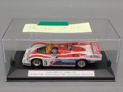 Modellini auto 1:43 Quartzo Porsche 962C C1 24H Le Mans 1987 #3 con vetrina - Foto 11 di 11