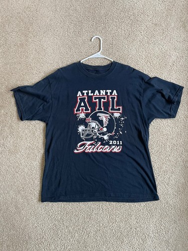VTG Atlanta ATL Falcons  2011 Black T Shirt Size XL - Picture 2 of 12