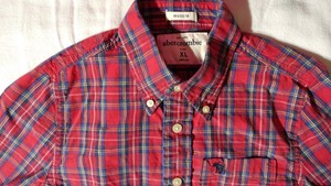 Abercrombie-Boys-Long-Sleeve-Button-Down-Plaid-Muscle-Shirt-Size-XL