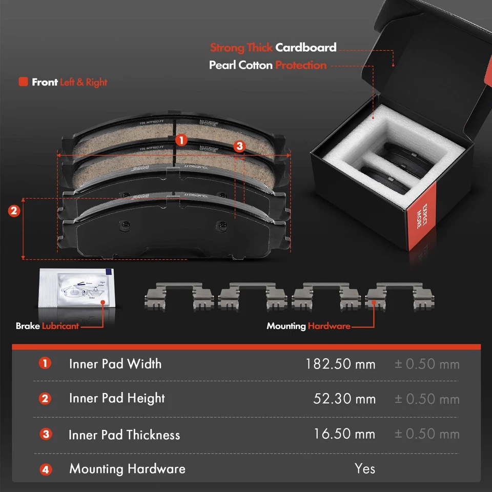 Rotores de freno de disco delanteros y pastillas de freno de cerámica para Ford Taurus Mercury Sable 2008 Foto 3 de 4