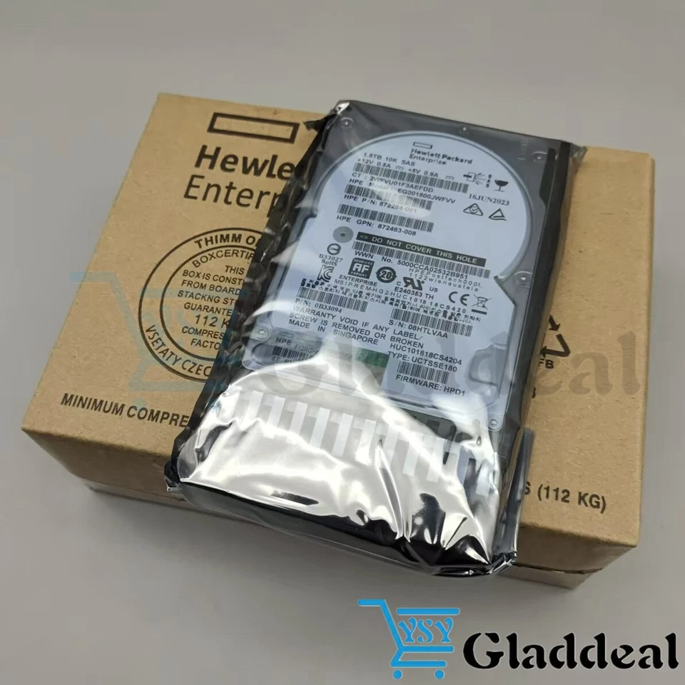 New J9F49A 787649-001 HPE MSA 1.8TB 2.5" SAS 10K 12G SFF BC HDD Hard Drive - Image 3 of 4
