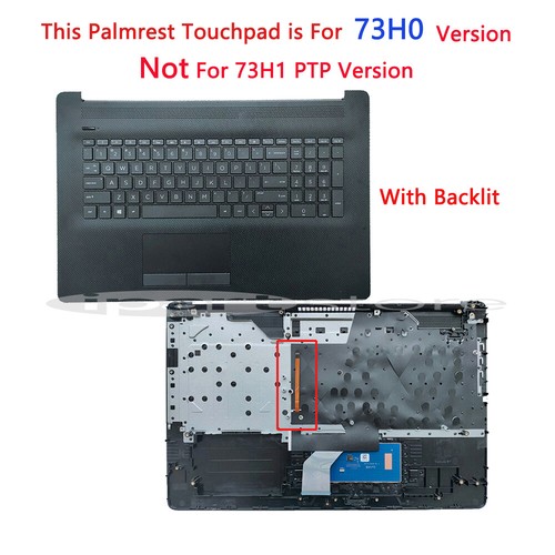 New For HP 17BY 17-BY 17-CA Palmrest Keyboard Touchpad L48409-001 L22751-001 USA - Picture 1 of 14