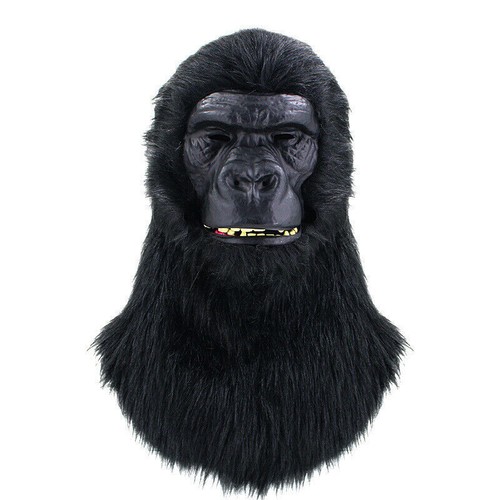 Tier Cosplay Requisite Maskerade Gorilla Kopf Maske Halloween Party Kostüme schwarz - Bild 4 von 6