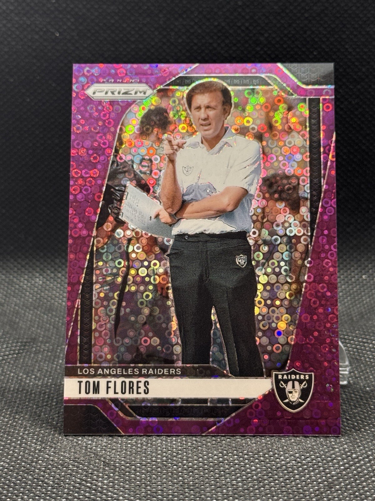 TOM FLORES - 2024 Panini Prizm Football #156 - PURPLE NO HUDDLE - /49