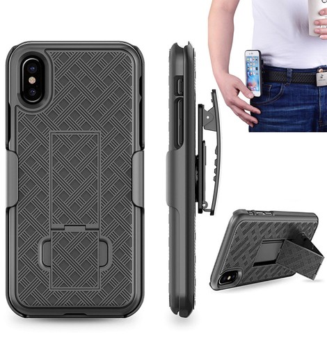 Swivel Waist Belt Clip Holster Case For iphone 14 13 12 15 Pro XR XS X 7 8 Plus - Afbeelding 1 van 15