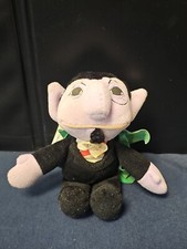 Vintage 1997 Sesame Street Jim Henson Tyco Plush Bean Bag The Count W/TAG