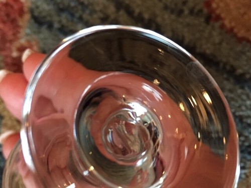 Vintage Elegant 4-1/8" Clear Cordial Glass Stemware Bar Barware Unknown Maker - Picture 8 of 10
