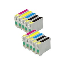 10 TINTA NON OEM PARA EPSON STYLUS SX430W 1291 T1291 15ML T1292 T1293 T1294 13ML