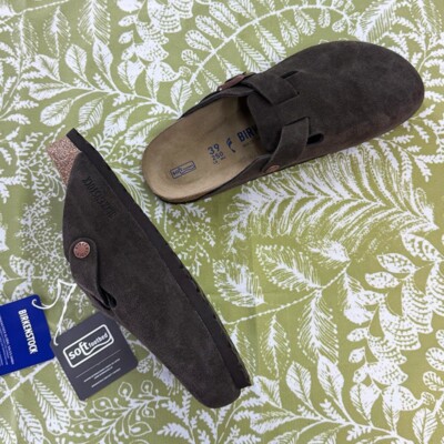 Birkenstock Boston Mocha Soft Footbed Suede Leather Unisex
