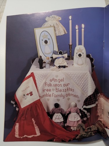 Alma Lynne Designs Angel Folk Counted Cross-stitch Pattern Chart Booklet ALX-45 - Picture 4 of 5