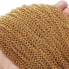 Gold Stainless Steel Extender Soldered Curb Chain Link DIY Findings