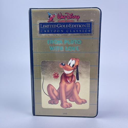 Vintage 1985 Disney From Pluto With Love Cartoon Classics Limited Gold Ed ll VHS - Picture 5 of 8