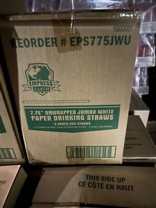 Manufacturer Varies Disposable Straws 7 3/4 in White PK4800 EPS775JWU