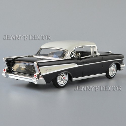 Réplica en miniatura Chevy Bel Air de metal fundido a escala 1:24 escala Jada 1957 modelo de automóvil de juguete - Imagen 2 de 16