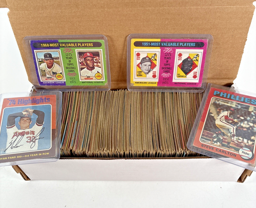 1975 Topps Baseball Partial Set 407/660 No Dups HOF RC’s Ryan Gibson LESEN!