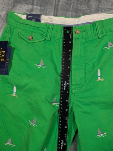 Pantalones Cortos Para Hombres Polo Ralph Lauren Bedford Chino Patrón Tiburón Talla 33 Nuevos con Etiquetas - Imagen 3 de 8