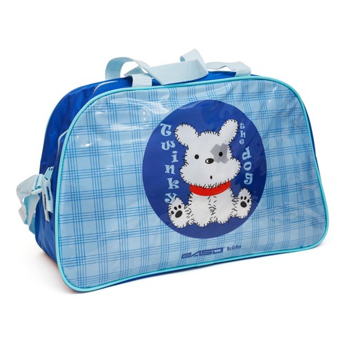 TASCHE FÜR KINDER BLAU HELLBLAU KINDERTASCHE UMHÄNGETASCHE SCHULTERGURT HUND - Bild 1 von 3