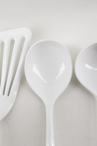 Copco Melamine Utensils White Set Of 4 Serving Pieces - Picture 8 of 10