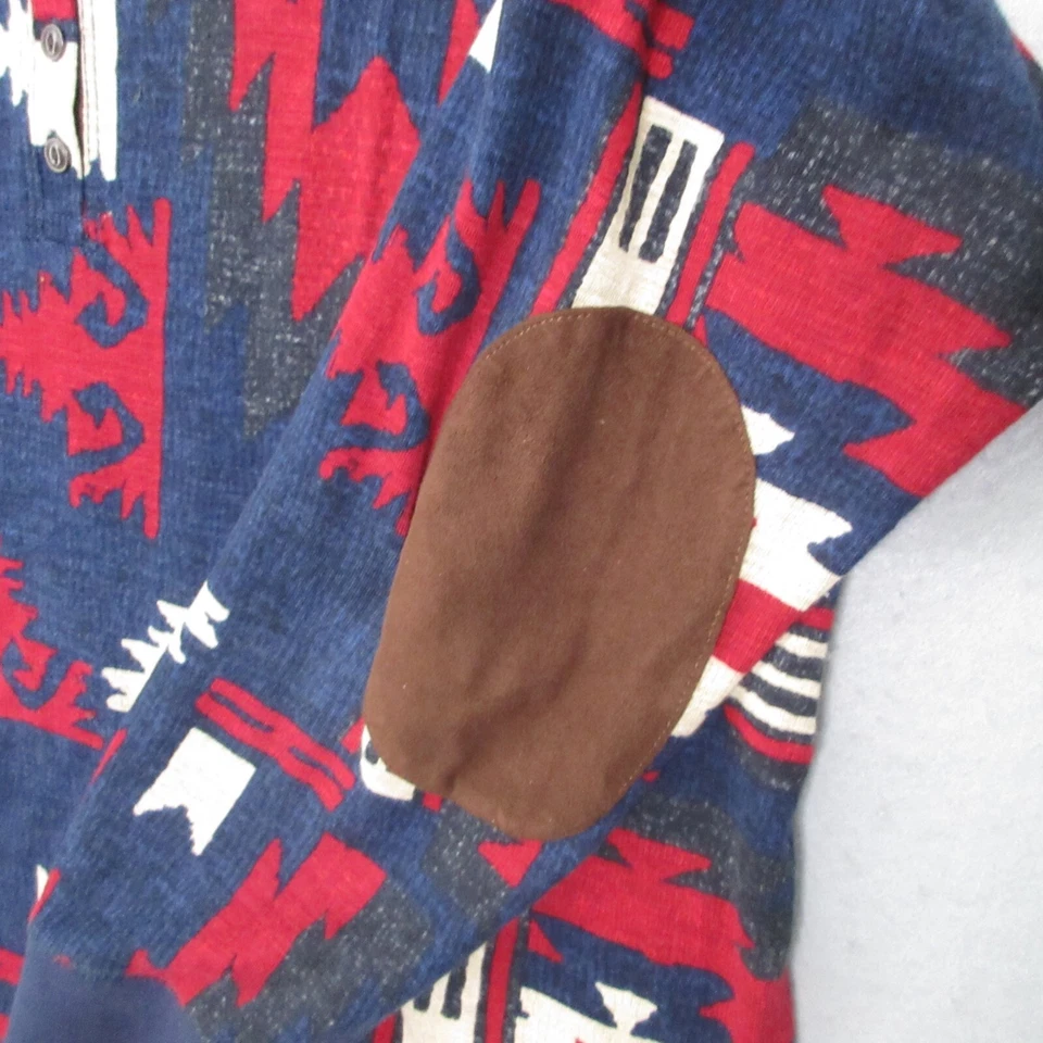 Lauren Ralph Lauren Top Plus 2X 阿兹特克肘贴亨利西南老钱 — 第 3/4 张图片