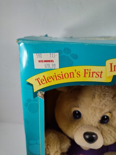 Vintage 1993 TV Teddy NOT WORKING FOR PARTS OR REPAIR ONLY - Picture 4 of 12
