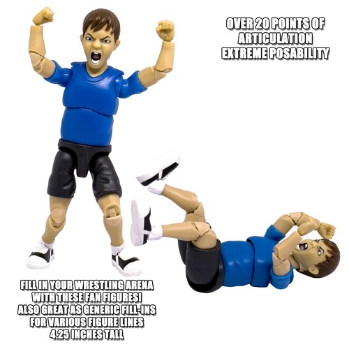 Ultimate Wrestling Crowd Fan Figures for WWE & AEW Wrestling Figures: Mikey - Picture 2 of 4