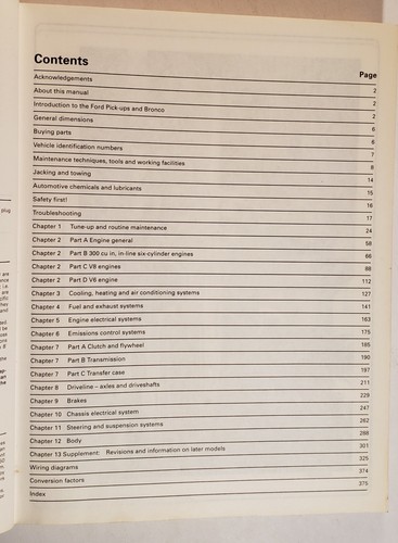 1980 thru 1990 Ford Pick-ups Bronco F-100 thru F-350 Haynes Service Manual 880 - Imagen 2 de 7