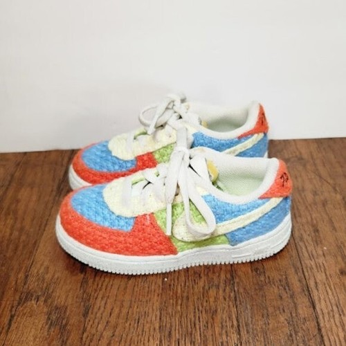 Nike Boys Air Force 1 Low LV8 Next Nature 'Hemp - Multi' DV2192-400 Green Size 9 - Picture 4 of 12