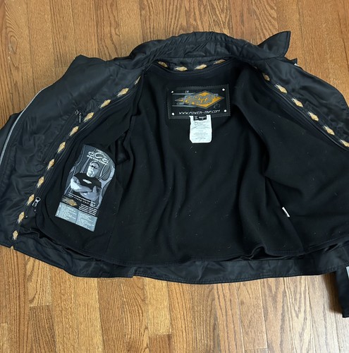 Power Trip Orange County Armored Lined Womens Leather Motorcycle Jacket Size M - Picture 3 of 7