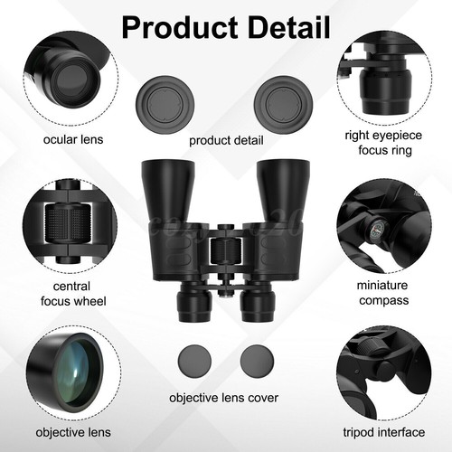 180x100 Military Zoom Powerful Binoculars Day/Low Night Optics Hunting with Case - Picture 10 of 12