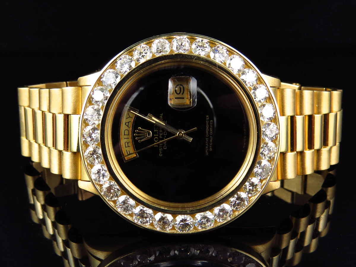 Mens presidential rolex with clearance diamonds