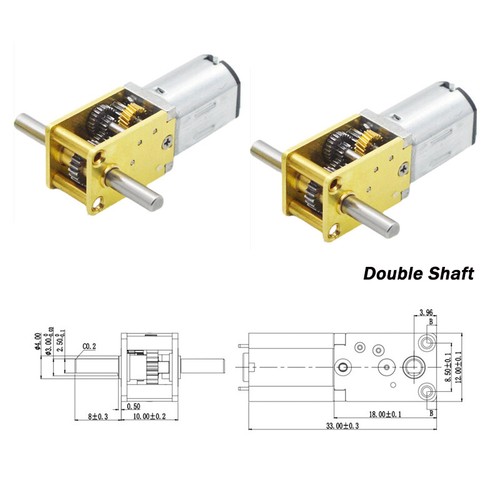 DC 3V 6V 9V 12V Large Torque Mini N20 Worm Gear Motor Full Metal Gearbox Robot - Picture 14 of 14