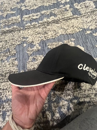 Cappello da golf Cleveland nero berretto regolabile cappello bianco tesa performance - Foto 15 di 16