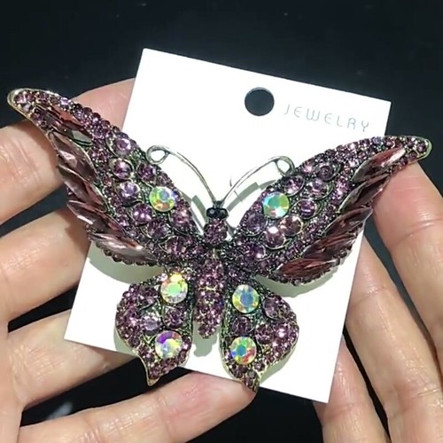 40+ Stile Schmetterling Brosche Großhandel Kristall Pin Party Hochzeit Kostüm Schmuck - Bild 16 von 329