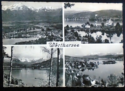 RPPC Multiple Views of Lake Worthersee Region, Historic Locations, Austria
