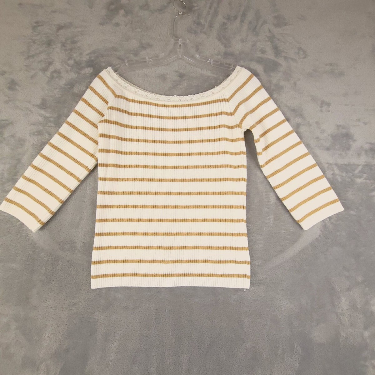 Colorful Stripe Off Shoulder Long Sleeve Blouses Colorful Stripe Off Shoulder Long Sleeve Blouses