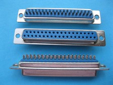 25 pcs D-sub 37 pin Female 2 Rows Solder Type Connector NEW